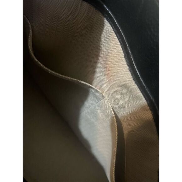 Tory Burch Britten Black Leather Tote Bag with Gold Hardware - Picture 10 of 16